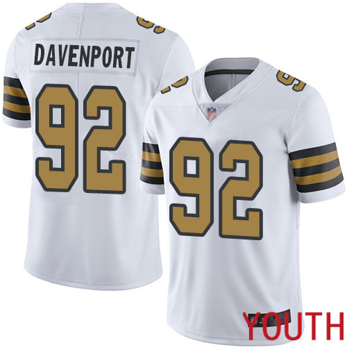 New Orleans Saints Limited White Youth Marcus Davenport Jersey NFL Football 92 Rush Vapor Untouchable Jersey